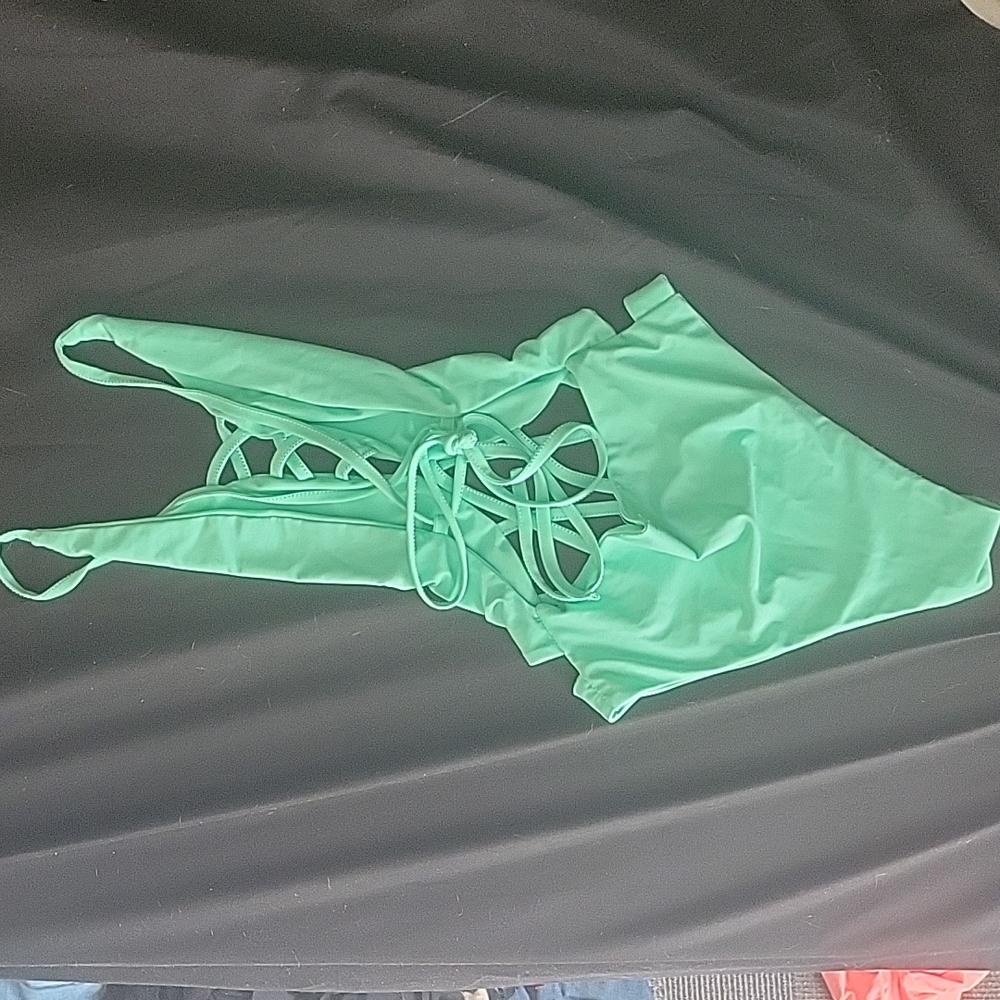 One piece strappy swimsuit